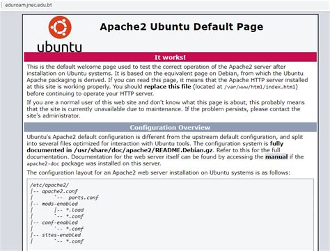 Apache2 Ubuntu Default Page: It works.